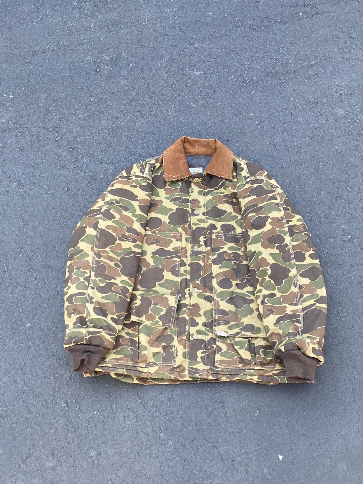 Camo Carhartt Jacket 100 Year anniversary 1989 Gem