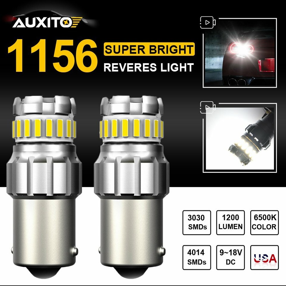 1156, 7506, P21W, BA15S LED Turn Signal Light Bulbs With Build-in Load Resistor Canbus Error Free | Amber Yellow - Foto 3