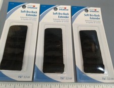 Prym Creative Soft Bra-Back Extender Size 1 1/4" 3.2 cm Black Lot of 3