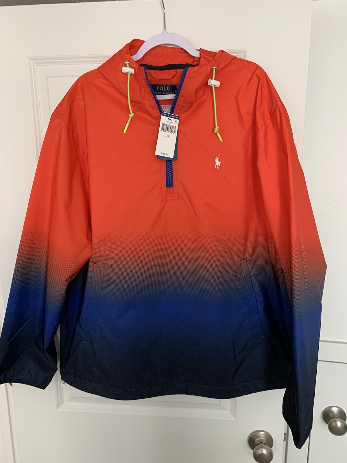 ALTRA POLO RALPH LAUREN Giacca Uomo Xl Ombre Leggera Idrorepellente Spell Out