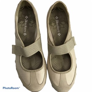 Skechers Sport Damas 9.5 Mary Janes Trabajo Caminata Informal Beige Tela  Cuero | eBay