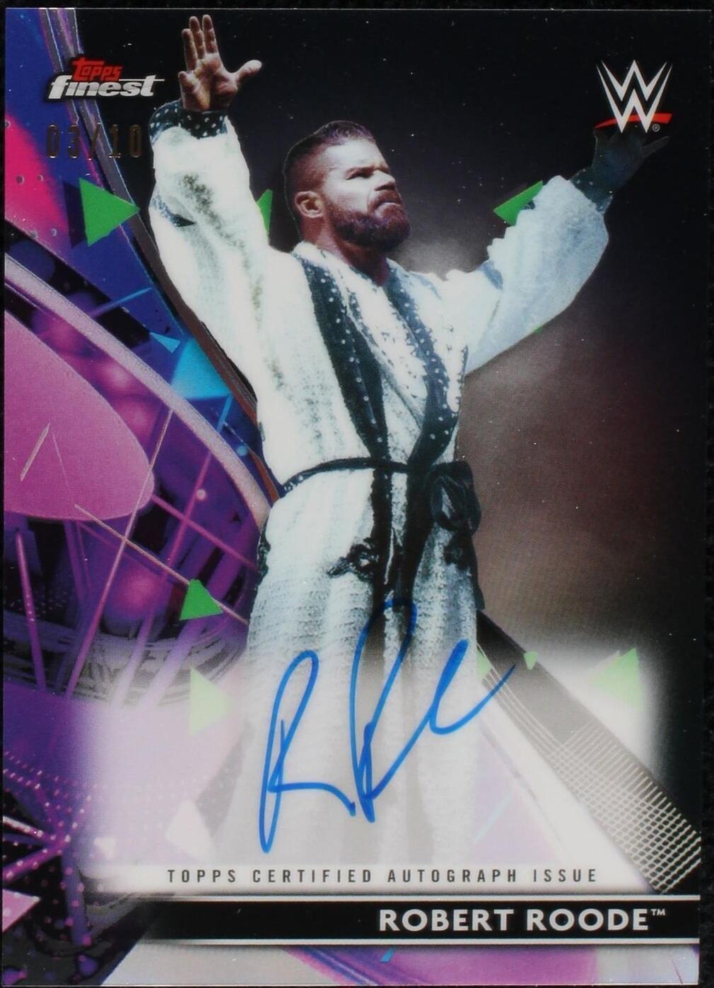 2021 Topps Finest WWE - Roster Autographs Robert Roode #RA-RB Black ...