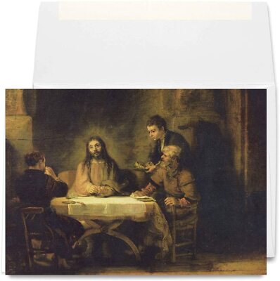 Knights River Publishing- Rembrandt- The Supper at Emmaus 5x7 Christian Cards