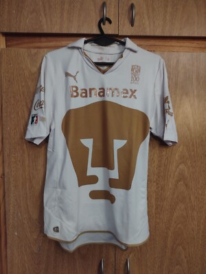 Pumas UNAM Match  Worn Jersey Soccer  Season 09/10  PUMA 100 YEARS 7# Leandro 