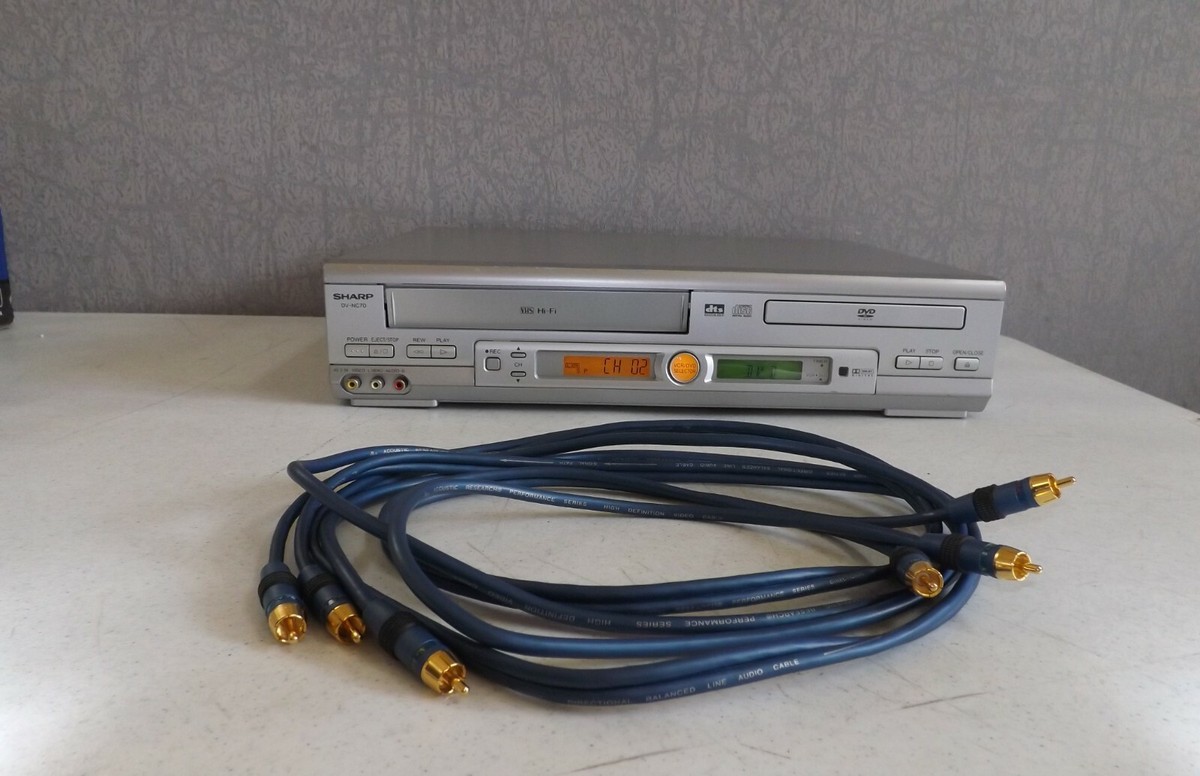 Sharp DV-NC70 DVD Player VCR VHS Video Cassette Recorder + 3