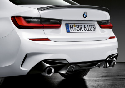 NEW BMW 3 SERIES G20 G21 M PERFORMANCE GLOSS BLACK REAR DIFFUSER 51192455821
