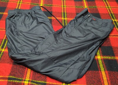 Vintage Y2K Silver Tag Nike Boy’s Athletic Track Pants Sz L (12-14) Black 