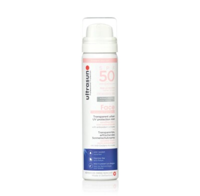 Ultrasun Face Sun Protection 50spf UV - Face & Scalp Mist - 75ml