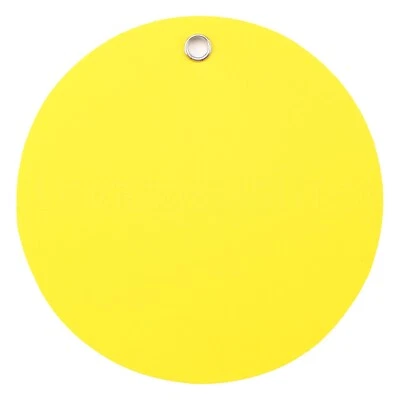 100 Yellow Plastic Tags - 3" Diameter - Tearproof - Inventory Tag Circle Round