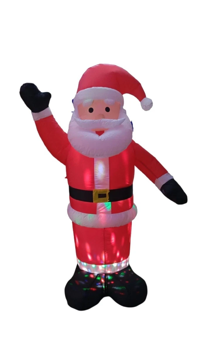 HOMCOM - Babbo Natale Gonfiabile Su Motoslitta Con Luci Led Integrate