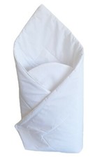 COPERTA BIANCHERIA DA LETTO BAMBINO FASCIA NEONATO 100% COTONE SACCO A PELO BIANCO 