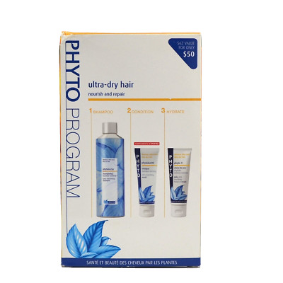 Phyto Program Ultra-Dry Hair Shampoo-Condition-Hydrate 6.7-1.7-1.7- fl.oz