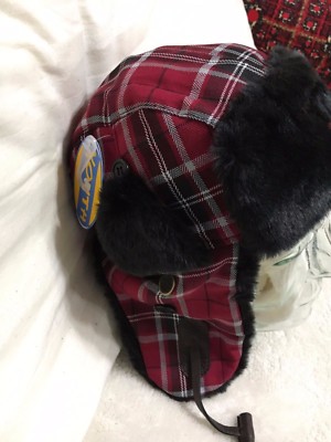 Indiana University, Youth Boys, Red / Black Plaid Earflap 