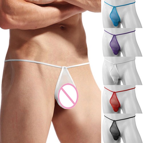 Sexy Mens Spandex G-string Micro Thong Pouch Briefs Bikini T-Back Underwear╮ ☥ - Afbeelding 3 van 18