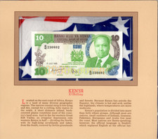 Most Treasured Banknotes Kenya 10 Shillings 1985 P 20d UNC prefix E/41
