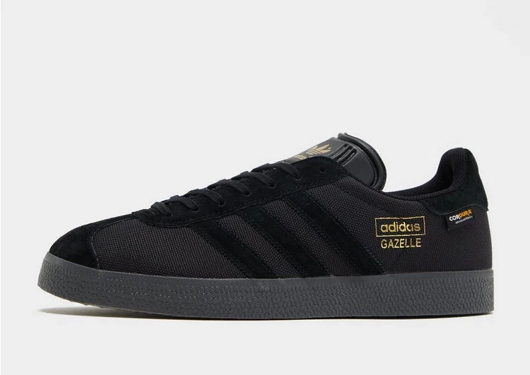 Adidas Originali Gazzella IN Cordura Nero e Oro UK Tutti Taglie Stock Limitato