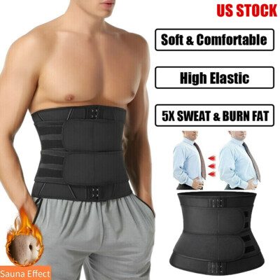 Men's Waist Trainer Corset Body Shaper Sweat Belt Tummy Control Sauna Fat Burner