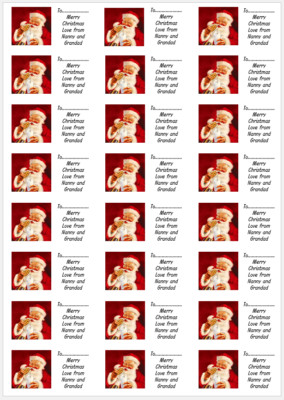 48 Weihnachtsetiketten Aufkleber personalisierte Weihnachtsetiketten für Geschenke