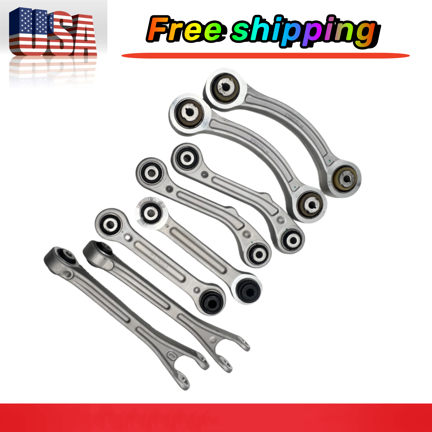 2014-20 Maserati Ghibli Rear Suspension Control Arm Set - 8pc Kit