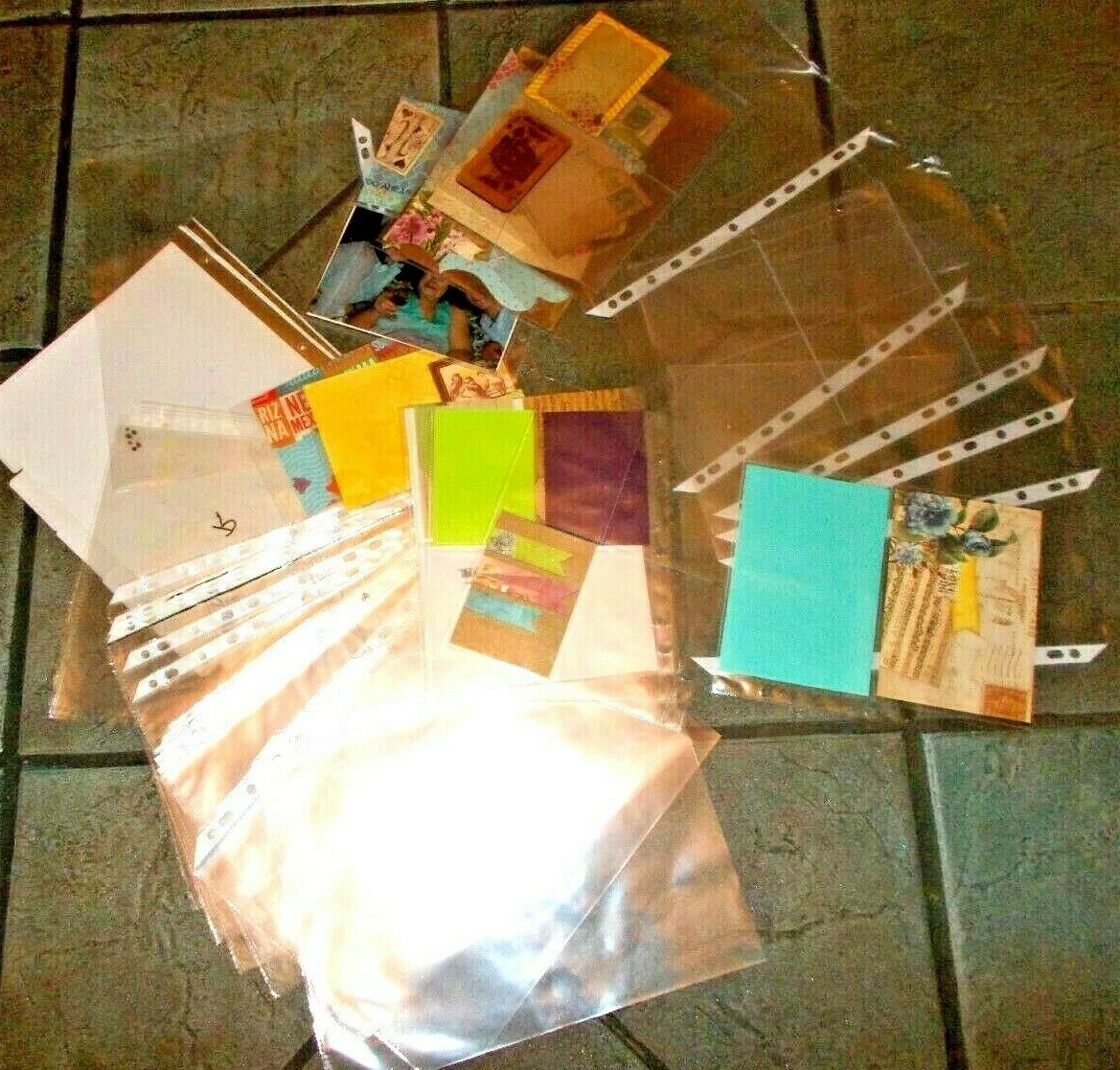 Bulk lot binder clear sheet protectors assortment of sizes home office filing