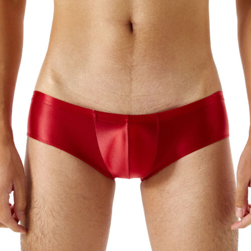 #XL Men Underpant Glossy Low Rise Brief Thong Elastic Waistband Bottoms Swimwear - Bild 1 von 8