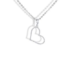 .10 CTW DIAMOND HEART PENDANT NECKLACE