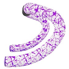 Supacaz Super Sticky Kush White Bar Tape Neon Purple Splat Grip Wrap-Authentic
