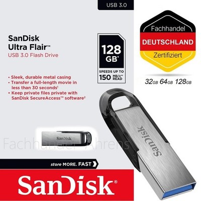 SanDisk Ultra Flair USB 3.0 Flash Drife Speicher 32GB 64GB 128GB
