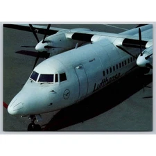 Lufthansa Fokker 50 Jet Aviation Airplane Airline Issue Postcard
