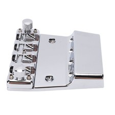Bass Bridge Fit For 4 String 18mm Adjustable Cr Plated Zinc Alloy