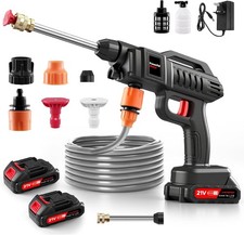 Cordless Pressure Washer 60Bar, 21V Portable Power Washer, Rechargeable Battery