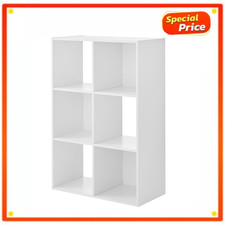 Mainstays 11.6 Cube Storage Organizer White Shelf Bookcase Cabinet Unit