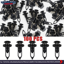 100 Pcs For Toyota Under Cover Bumper Fastener Grille Retainer Panel Push Clips 100 Pcs For Toyota Under Cover Bumper Fastener Grille Retainer Panel Push Clips