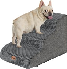 Made4Pets Dog Stairs Ramp Small Dogs 15.7" H 3-Step Dog Steps Bed Couch Sofa