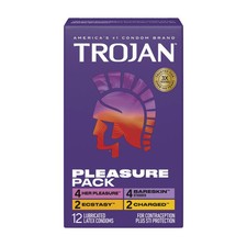 2 Boxes of 12 Trojan Pleasure Variety Pack Lubricated Condoms 24 Count EXP 2027