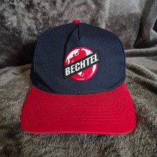 Vintage Bechtel Snapback Mesh Back Trucker Hat Black Patch Logo Made USA