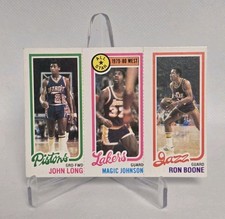 1980 Topps Basketball #96 Magic Johnson Long Boone RC 