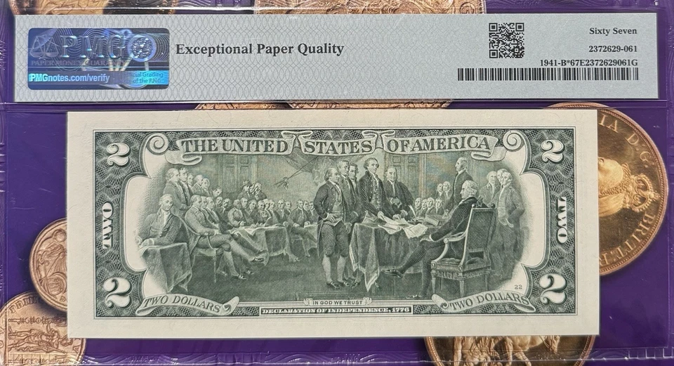 2017 2 Dollar Star Note New York Fr1941-B* FW PMG 67 Gem - Image 4 of 4