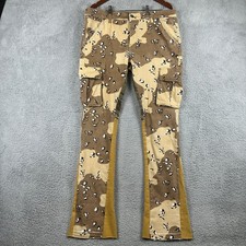 Valabasas Stacked Flare Cargo Pants Mens 36 Fits 36x34 Camo Desert Memphis