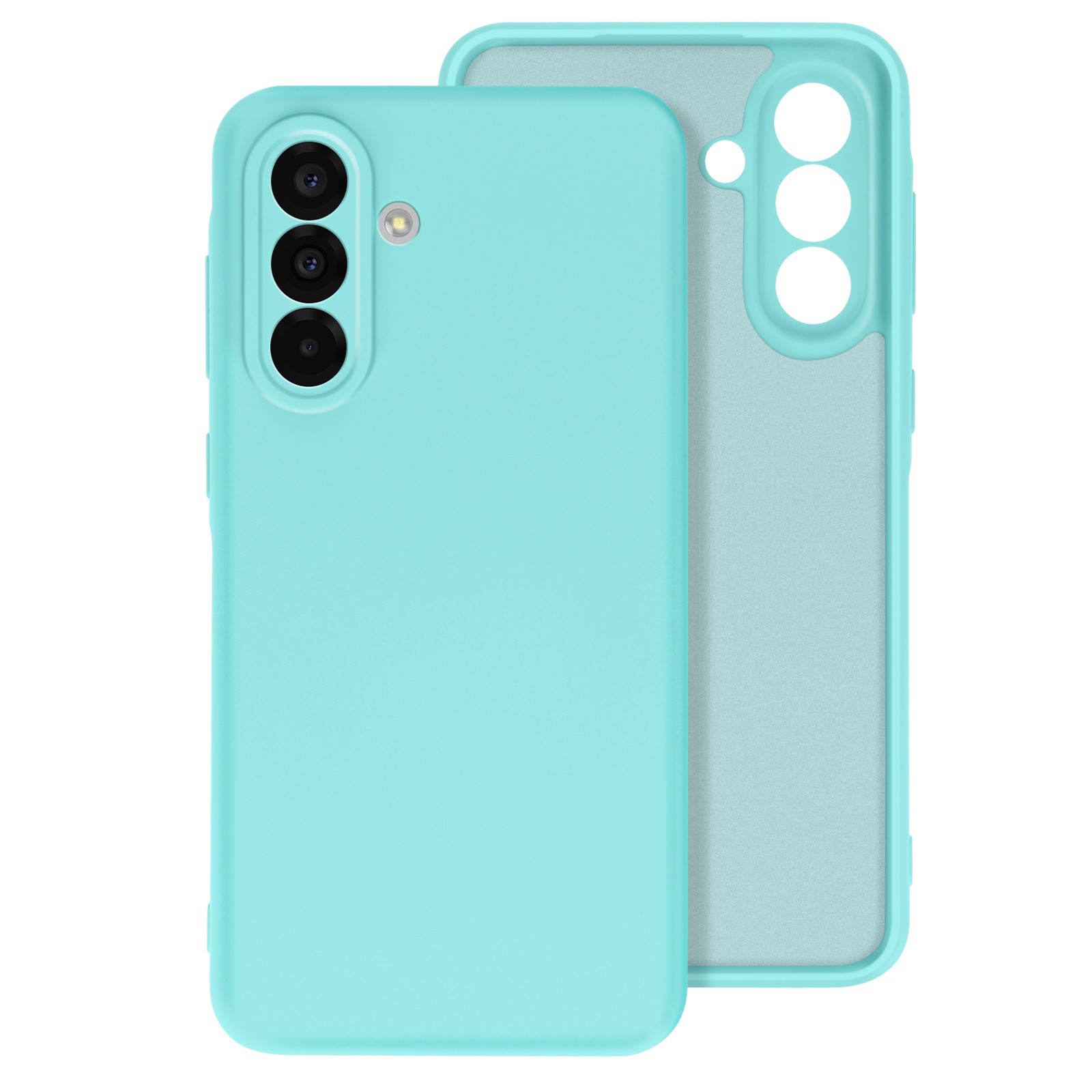 Coque Galaxy A56 Avizar Fast Cover turquoise antichoc et douce au toucher