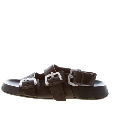 ERNESTO DOLANI women shoes made in Italy BLACK vintage leather Kazar sandal
