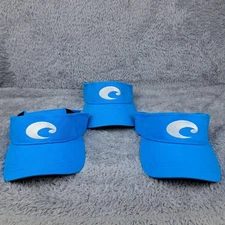 Costa Del Mar Hat Cap Strap Back Blue White Logo Fishing Set Of 3 Unisex