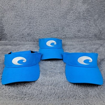 Costa Del Mar Hat Cap Strap Back Blue White Logo Fishing Set Of 3 Unisex