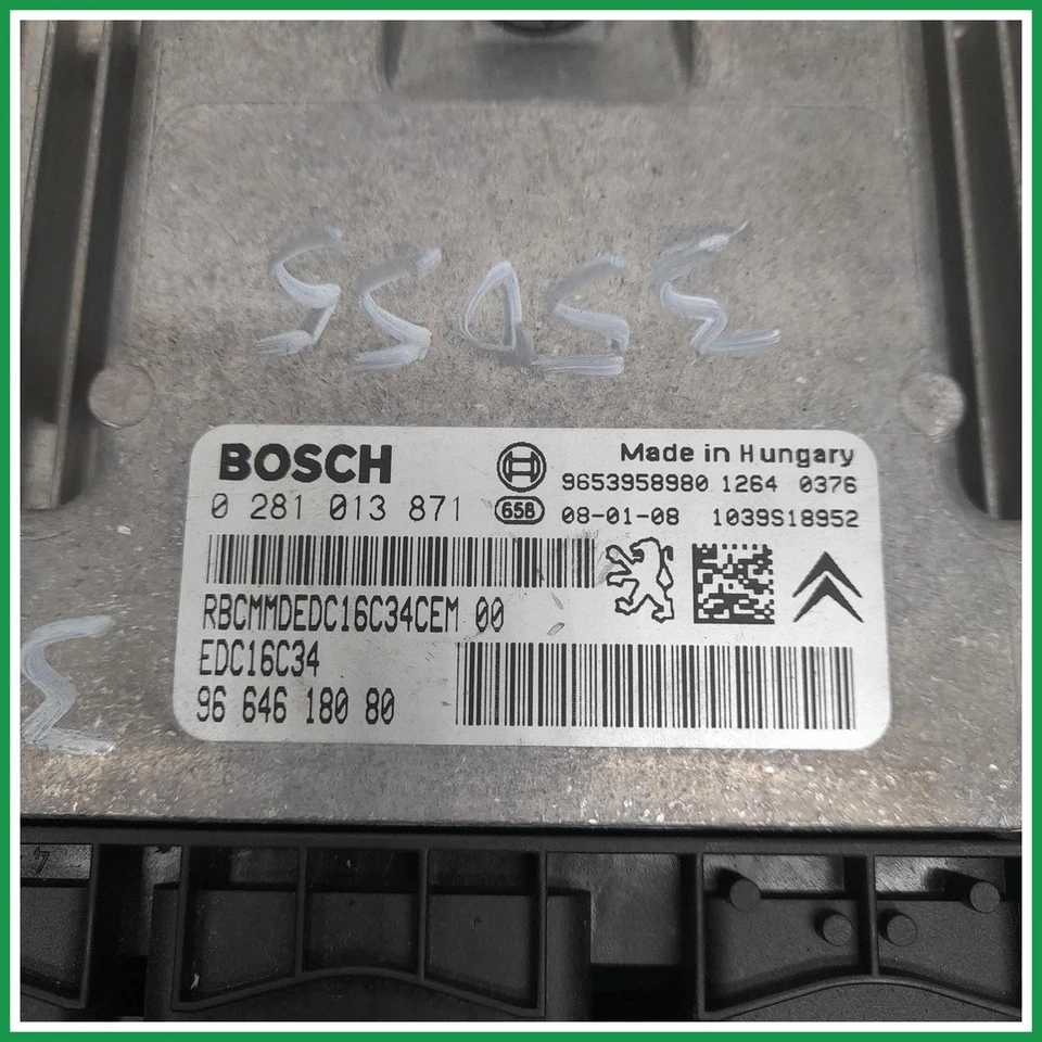 Centralina Motore Iniezione Bosch 0281013871 Peugeot 308 I SW 1943V8 2008 2011   - Immagine 2 di 4