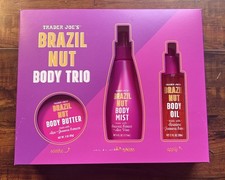 NEW Trader Joe's Brazil Nut Body Trio Set Body Butter/Body Mist/Body Oil