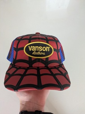 Supreme Vanson Leathers Spider-Man Mesh Back 6 Panel Red IN HAND  READY TO SHIP 