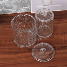 Transparent Cotton Swab Box Round Acrylic Container Clear Canisters
