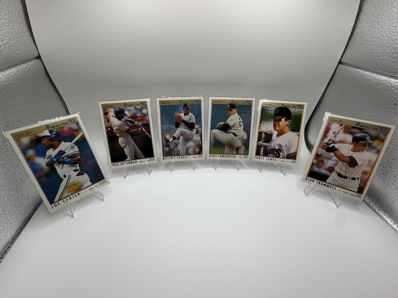 O-Pee-Chee 1992 Premier '92 Baseball/MLB 6-Card Vintage Lot Joe Carter/Trammell+
