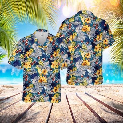 US Air Force Enlisted Aircrew Senior Wings Hawaiian Shirt 8211 Mens Hawaiian Shi