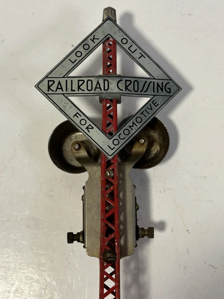 Lionel #69 Crossing Ringer Signal Red, Brass Prewar O Gauge TESTED - RINGS - Image 2 of 4